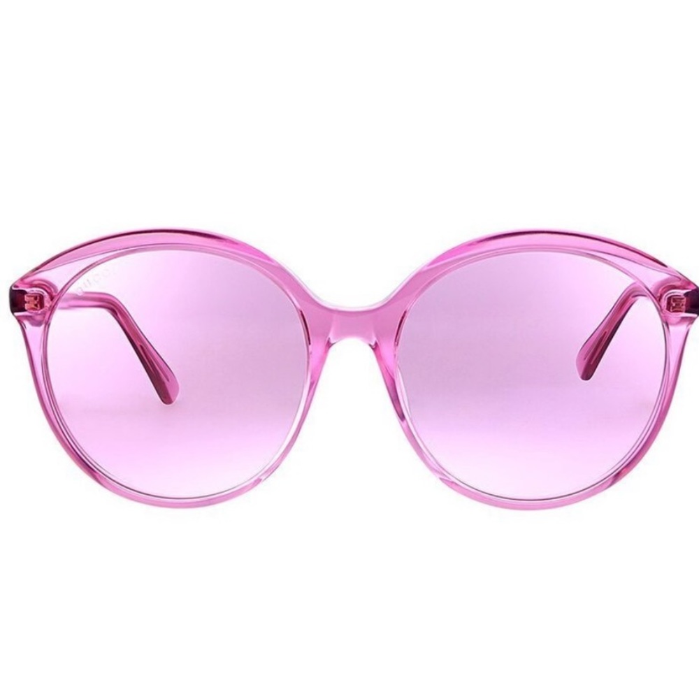 Authentic Gucci Sunglasses Barbie pink oversized round iconic celebrity retro 💕 - Picture 6 of 17